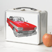 非常にカッコいいヴィンテージ自動車の弁当箱 メタルランチボックス (インサイチュ)
