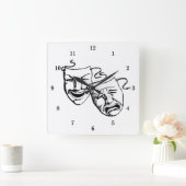 非常にカッコいい劇場の壁時計 スクエア壁時計 (ホーム)