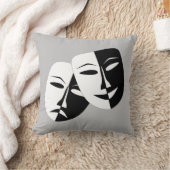 非常にカッコいい喜劇と悲劇の劇場のマスク クッション (ブランケット)