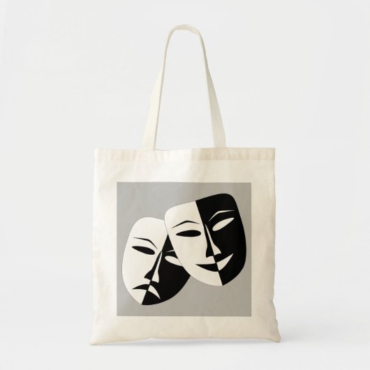 非常にカッコいい喜劇と悲劇の劇場のマスク トートバッグ (正面)