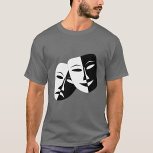 非常にカッコいい喜劇と悲劇の劇場のマスク Tシャツ