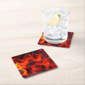 非常にカッコいい燃えている石炭 スクエアペーパーコースター (インサイチュ)