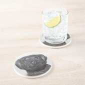 非常にカッコいい黒い研究室 コースター (側面)