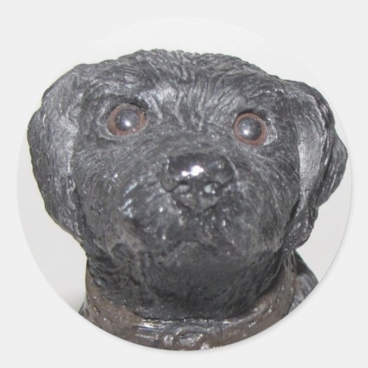 非常にカッコいい黒い研究室 ラウンドシール (正面)