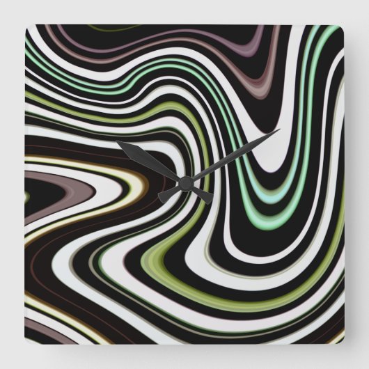 非常にカッコいい スクエア壁時計 (正面)