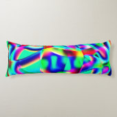 非常にカラフルな曲線的な形で、緑が際立っている... ボディピロー (正面)