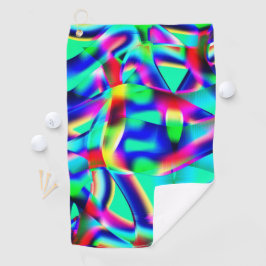 非常にカラフルの曲線の形状、緑の上に広がる… ゴルフタオル