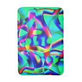 非常にカラフルの曲線の形状、緑の上に広がる… バスマット (正面縦)