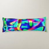 非常にカラフルの曲線の形状、緑の上に広がる… ボディピロー (裏面)
