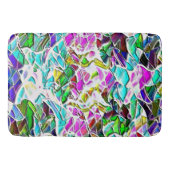 非常にカラフルの石を牛乳のスープに浸した形 バスマット (正面)