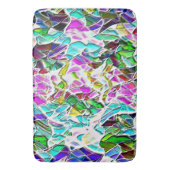 非常にカラフルの石を牛乳のスープに浸した形 バスマット (正面縦)