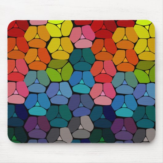 非常にカラフルカッコいい抽象芸術シェイプMouse Mat マウスパッド (正面)