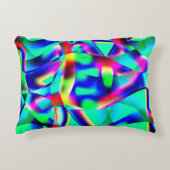 非常にカラフル曲線の形状、緑が優先… アクセントクッション (正面)