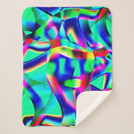 非常にカラフル曲線の形状、緑が優先… シェルパブランケット