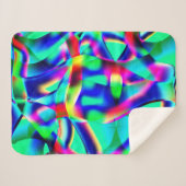 非常にカラフル曲線の形状、緑が優先… シェルパブランケット (正面(横))