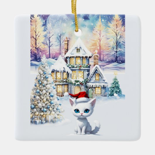 非常にキットのKATクリスマス セラミックオーナメント (正面)