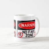 非常にクラシックおもしろいなしFartゾーンサインコーヒーマグ コーヒーマグカップ (正面右)