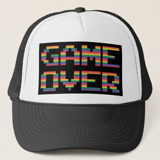 非常にクラシックおもしろいアーケードゲームオーバー帽子 キャップ (正面)