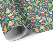 非常にクリスマスパターンのデザイン ラッピングペーパー (ロールコーナー)