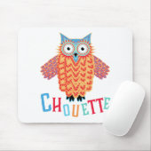 非常にクールなフクロウのフランス人のしゃれ マウスパッド (マウス)