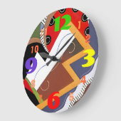 非常にクールな近代美術のデザインの柱時計 ラージ壁時計 (傾斜)