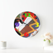 非常にクールな近代美術のデザインの柱時計 ラージ壁時計 (ホーム)