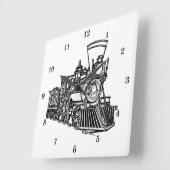 非常にクールヴィンテージ列車の壁掛け時計 スクエア壁時計 (傾斜)