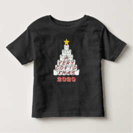 非常にコロナなクリスマスツリーのユーモア満載2020年トイレットペーパーの木 トドラーTシャツ