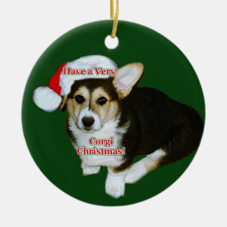 非常にコーギーのクリスマスのGimliの子犬のオーナメント セラミックオーナメント