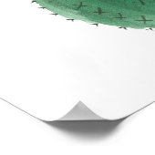 非常にサボテンのクリスマス雪だるま ポスター (角)