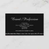 非常にシマエレガントリーシルバーグリッタースターズブラック 名刺 (裏面)