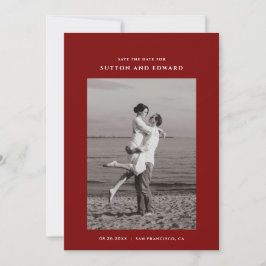 非常にシンプルな単一の写真 セーブザデート