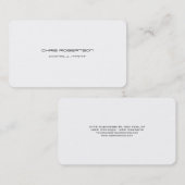 非常にシンプルな灰色の白の魅力的な名刺 名刺 (正面/裏面)