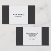 非常にシンプルスタイルプレーン灰色の白い名刺 名刺 (正面/裏面)