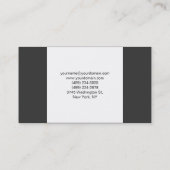 非常にシンプルスタイルプレーン灰色の白い名刺 名刺 (裏面)