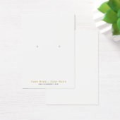 非常にシンプル白い金ゴールドイヤリング表示カード (デスク)