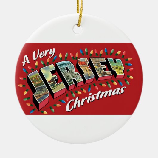 非常にジャージーのクリスマスのオーナメント セラミックオーナメント (正面)