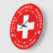 非常にスイスの時計 – 常時オン ラージ壁時計 (傾斜)
