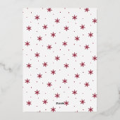 非常にスクリプメリートのArchフォトクランベリーと金ゴールド 箔シーズンカード (裏面)