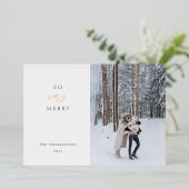 非常にスクリプメリート写真モダンクリスマス 箔シーズンカード (立ち正面)