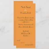 非常にタンゲリン結婚式招待状 招待状 (正面/裏面)