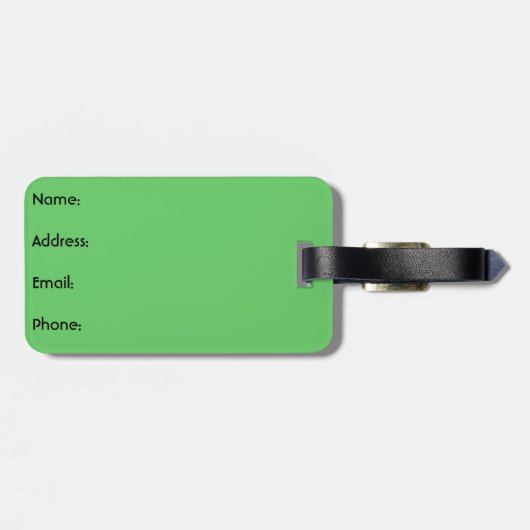 非常にチャーミングなJake ラゲッジタグ (裏面横)