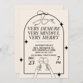 非常にデムアフレンドスマスクリスマスディナーパーティー 招待状 (正面/裏面)