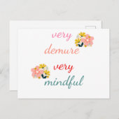 非常にデムア、非常に心を込めて ポストカード (正面/裏面)