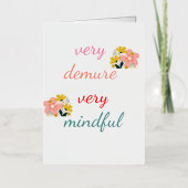 非常にデムア、非常に心を込めて 箔グリーティングカード (正面)