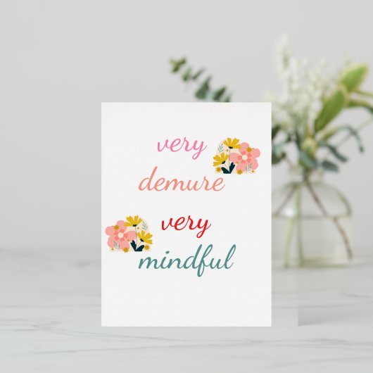 非常にデムア、非常に心を込めて 箔シーズンポストカード (立ち正面)