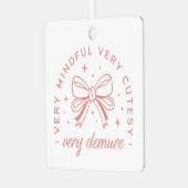 非常にデムコケ名門私立校風のリボン美学 メタルオーナメント (正面左)