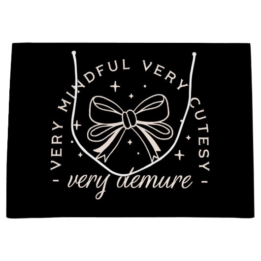 非常にデムーブラック名門私立校風のコケットの美学 ラージペーパーバッグ (正面)