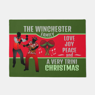 非常にトリニのクリスマスを持つPARRANDEROS ドアマット