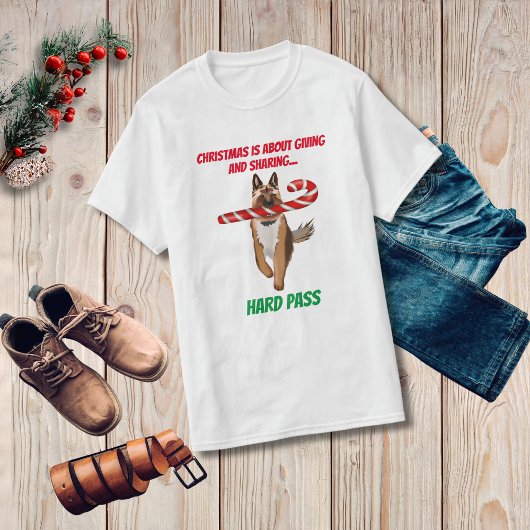 非常にドイツの羊飼いのキャンディーケーンクリスマス Tシャツ